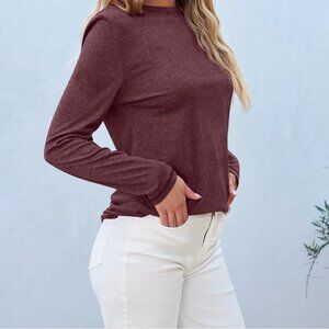 Women's Long Sleeve Shirt – Small, Wine Red